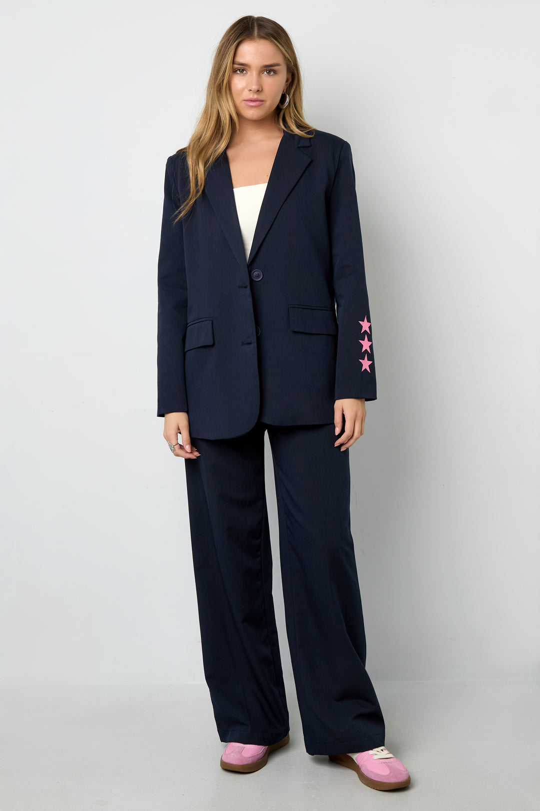 Oversized Blazer - Starry - Bedruckt - Loose Fit Blazer - Damen Blazer