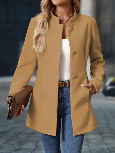 Woll-Trenchcoat – Stilvoller, mittellanger Wollmantel für Damen
