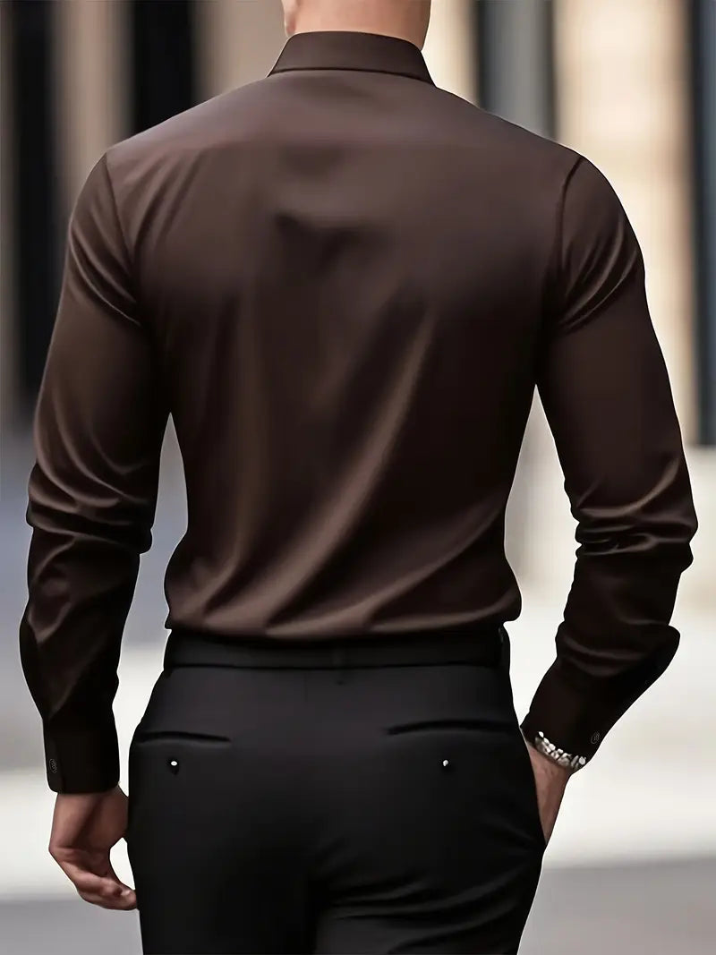 Bügelfreies Hemd | Knitterfrei | Slim Fit | Button-Up Hemd | Herrenhemden