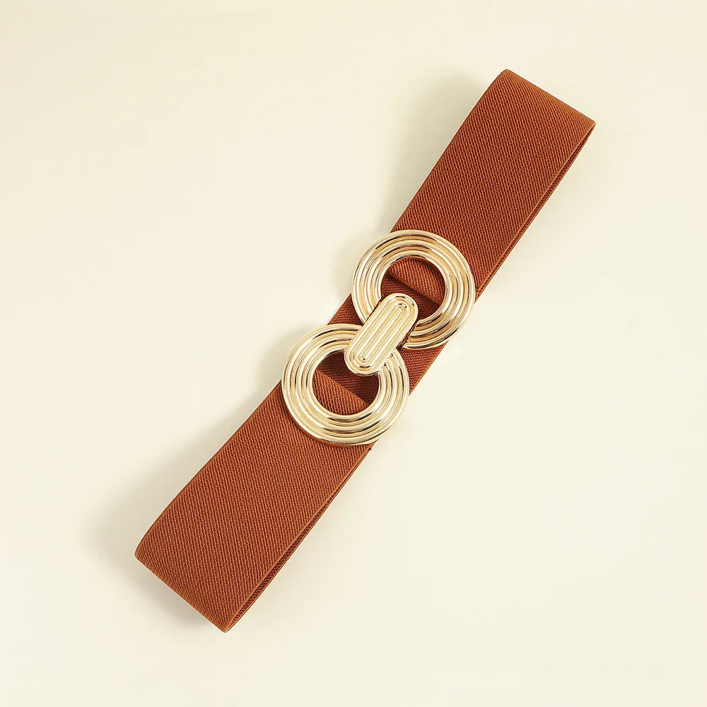 Damen-Gürtel – Stretch – Goldschnalle – Elastischer Gürtel – Taillengürtel