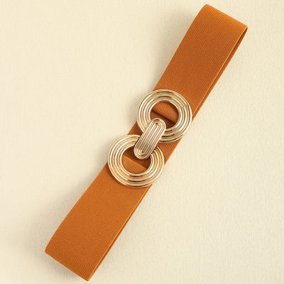 Damen-Gürtel – Stretch – Goldschnalle – Elastischer Gürtel – Taillengürtel