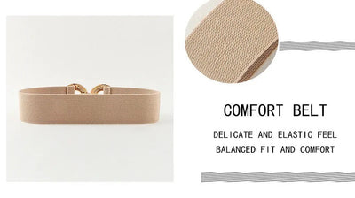 Damen-Gürtel – Stretch – Goldschnalle – Elastischer Gürtel – Taillengürtel