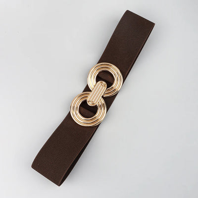 Damen-Gürtel – Stretch – Goldschnalle – Elastischer Gürtel – Taillengürtel