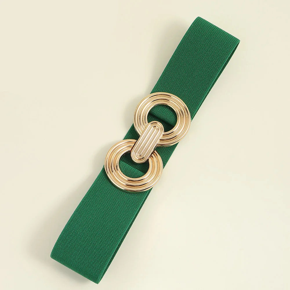 Damen-Gürtel – Stretch – Goldschnalle – Elastischer Gürtel – Taillengürtel