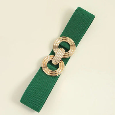 Damen-Gürtel – Stretch – Goldschnalle – Elastischer Gürtel – Taillengürtel