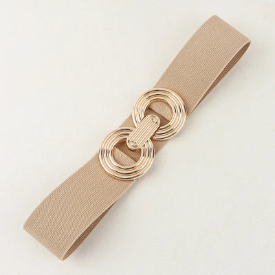 Damen-Gürtel – Stretch – Goldschnalle – Elastischer Gürtel – Taillengürtel
