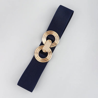 Damen-Gürtel – Stretch – Goldschnalle – Elastischer Gürtel – Taillengürtel