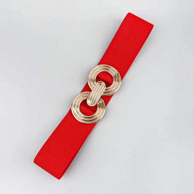Damen-Gürtel – Stretch – Goldschnalle – Elastischer Gürtel – Taillengürtel