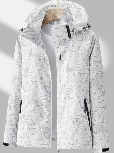 Windbreaker Jacke - Wasserdichte Wanderjacke mit Kapuze für Frauen