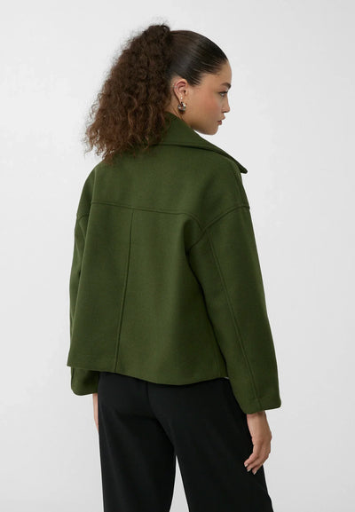 Übergroße Jacke – Zweireiher – Herbst – Kurze Trenchcoat-Jacke – Damenjacke