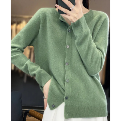 Strickjacke mit Knopfleiste | Merinowolle | Strickwaren | Strickjacke | Damenstrickjacke