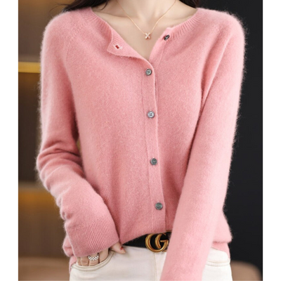 Strickjacke mit Knopfleiste | Merinowolle | Strickwaren | Strickjacke | Damenstrickjacke