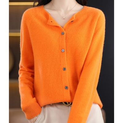 Strickjacke mit Knopfleiste | Merinowolle | Strickwaren | Strickjacke | Damenstrickjacke