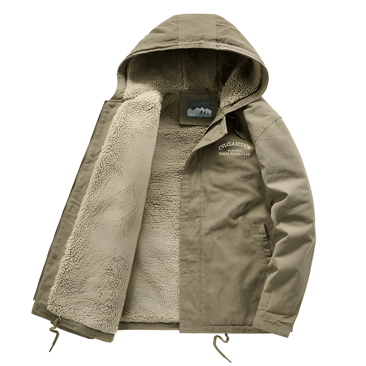 Winterjacke | Kapuze | Fleece gefüttert | Schneejacke | Herren Wintermantel