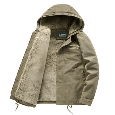 Winterjacke | Kapuze | Fleece gefüttert | Schneejacke | Herren Wintermantel