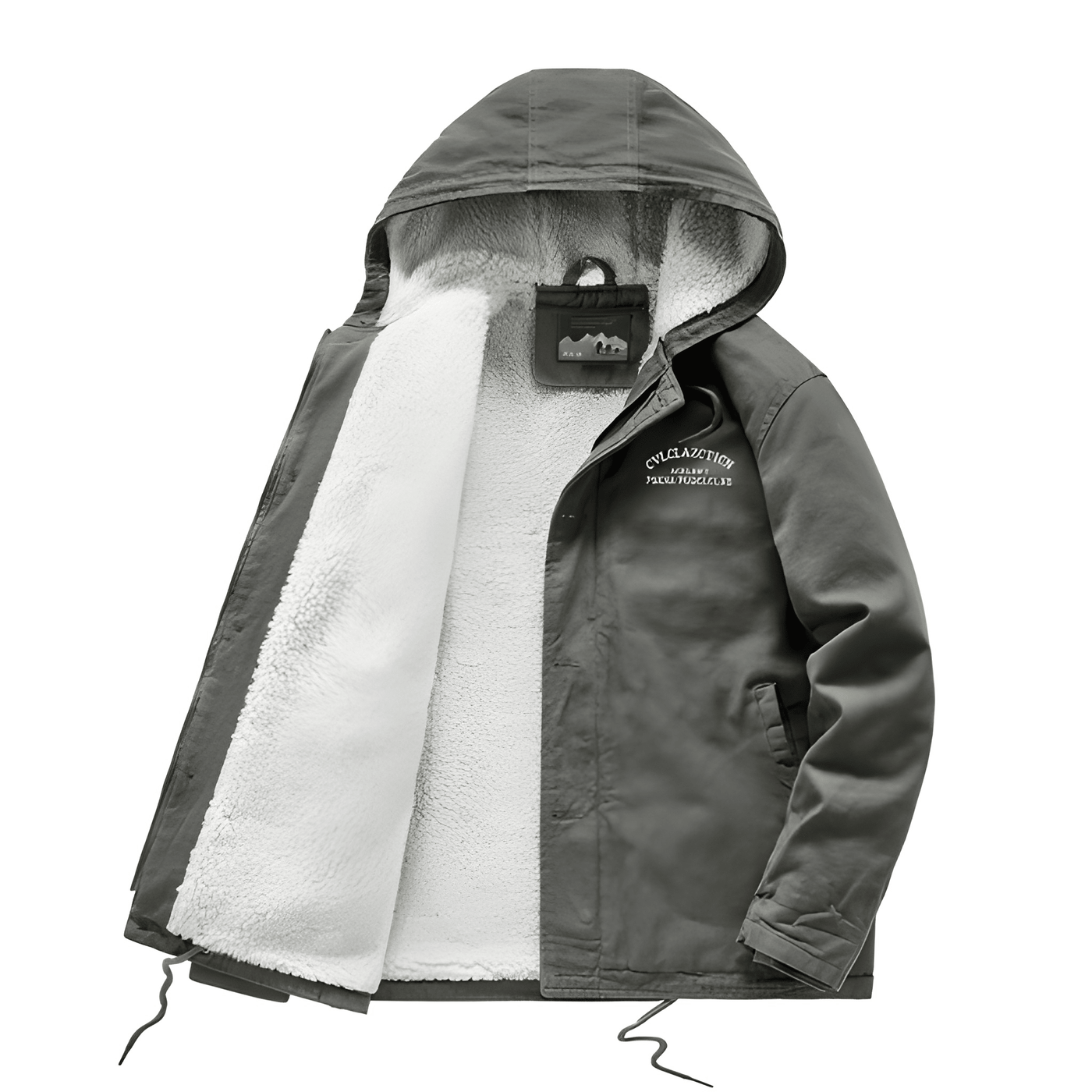 Winterjacke | Kapuze | Fleece gefüttert | Schneejacke | Herren Wintermantel