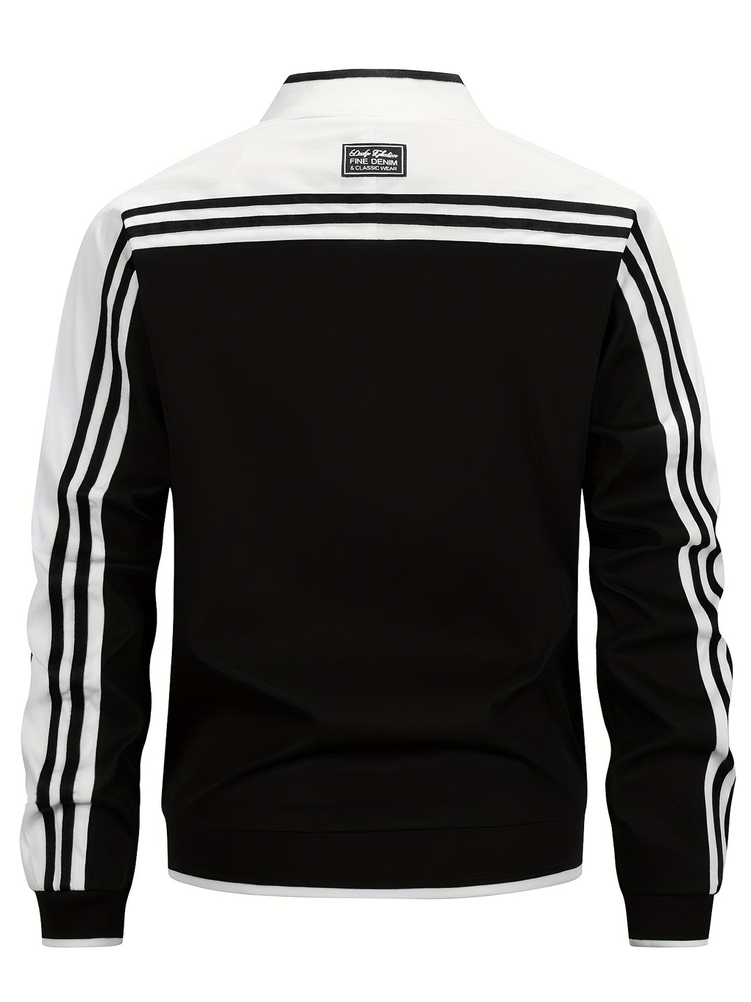 Trainingsjacke - Gestreifte Sportjacke mit Reißverschluss für Männer