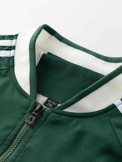 Trainingsjacke - Gestreifte Sportjacke mit Reißverschluss für Männer
