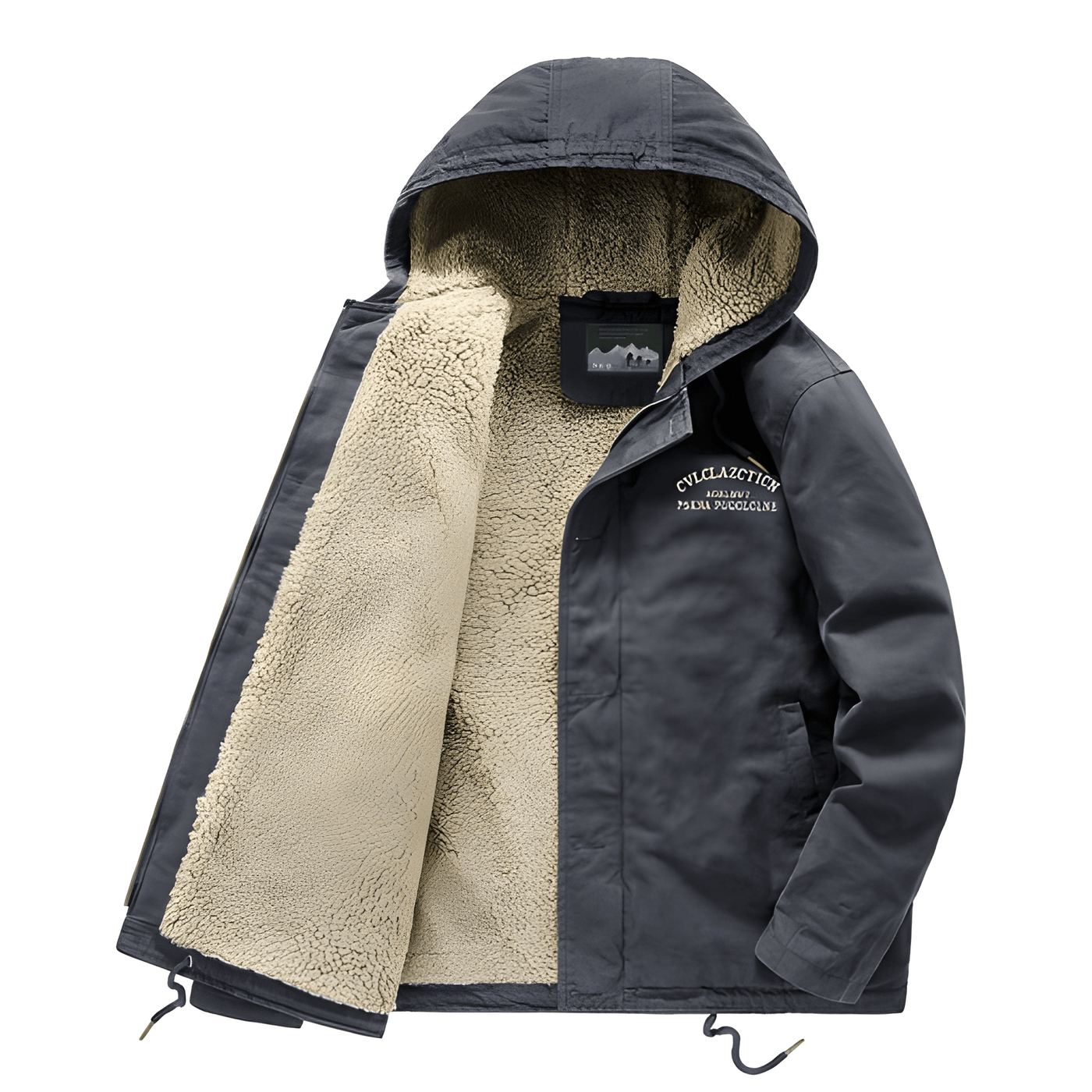 Winterjacke | Kapuze | Fleece gefüttert | Schneejacke | Herren Wintermantel