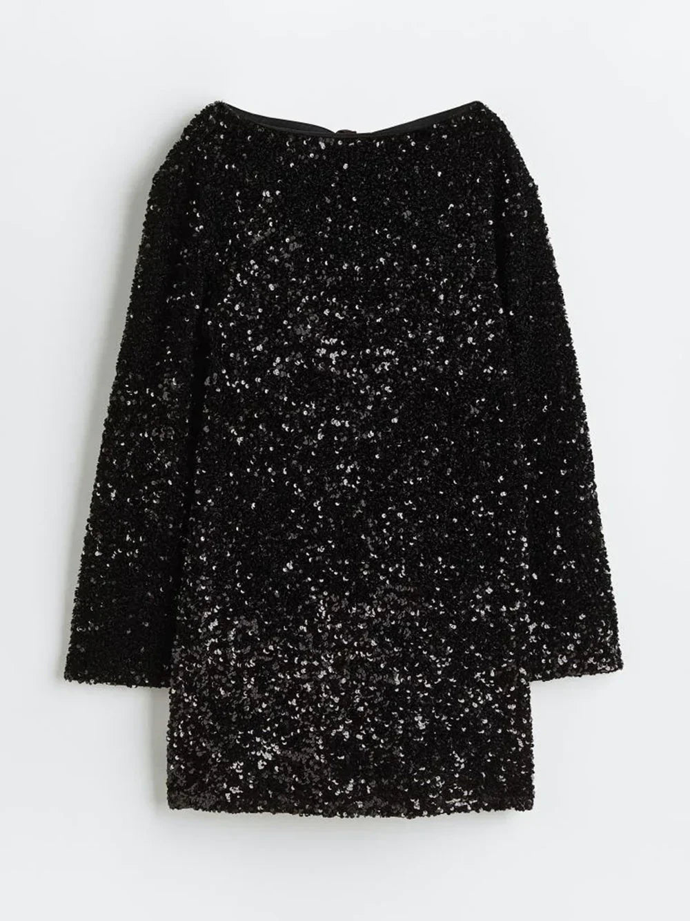 Paillettenkleid – Langärmliges, funkelndes Minikleid für Partys