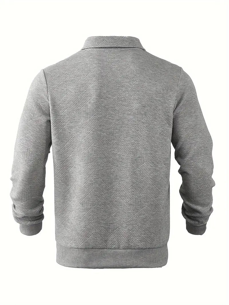 Sweatshirt mit Viertelreißverschluss | Mit Kragen | Normaler Reißverschluss | Herren-Pullover mit halbem Reißverschluss | Herrenbekleidung