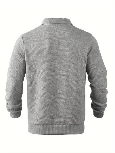 Sweatshirt mit Viertelreißverschluss | Mit Kragen | Normaler Reißverschluss | Herren-Pullover mit halbem Reißverschluss | Herrenbekleidung