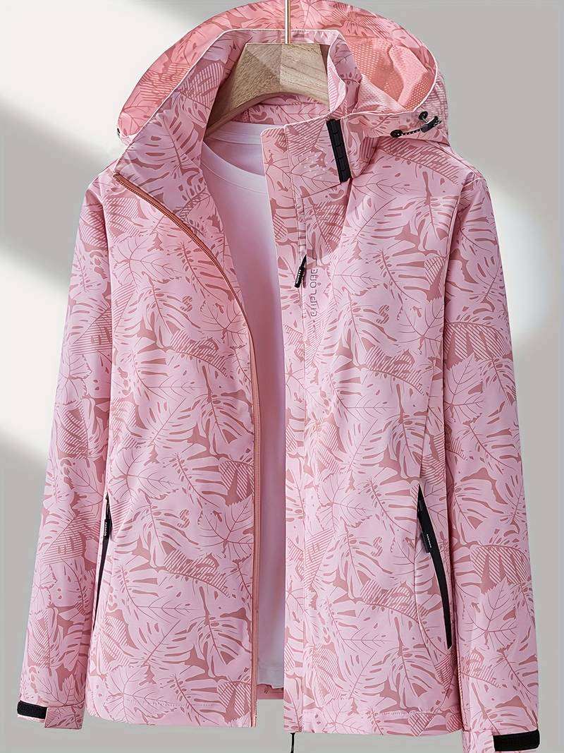 Windjacke – mit Kapuze – Reißverschluss – wasserdichte Jacke – winddichte Jacke für Frauen