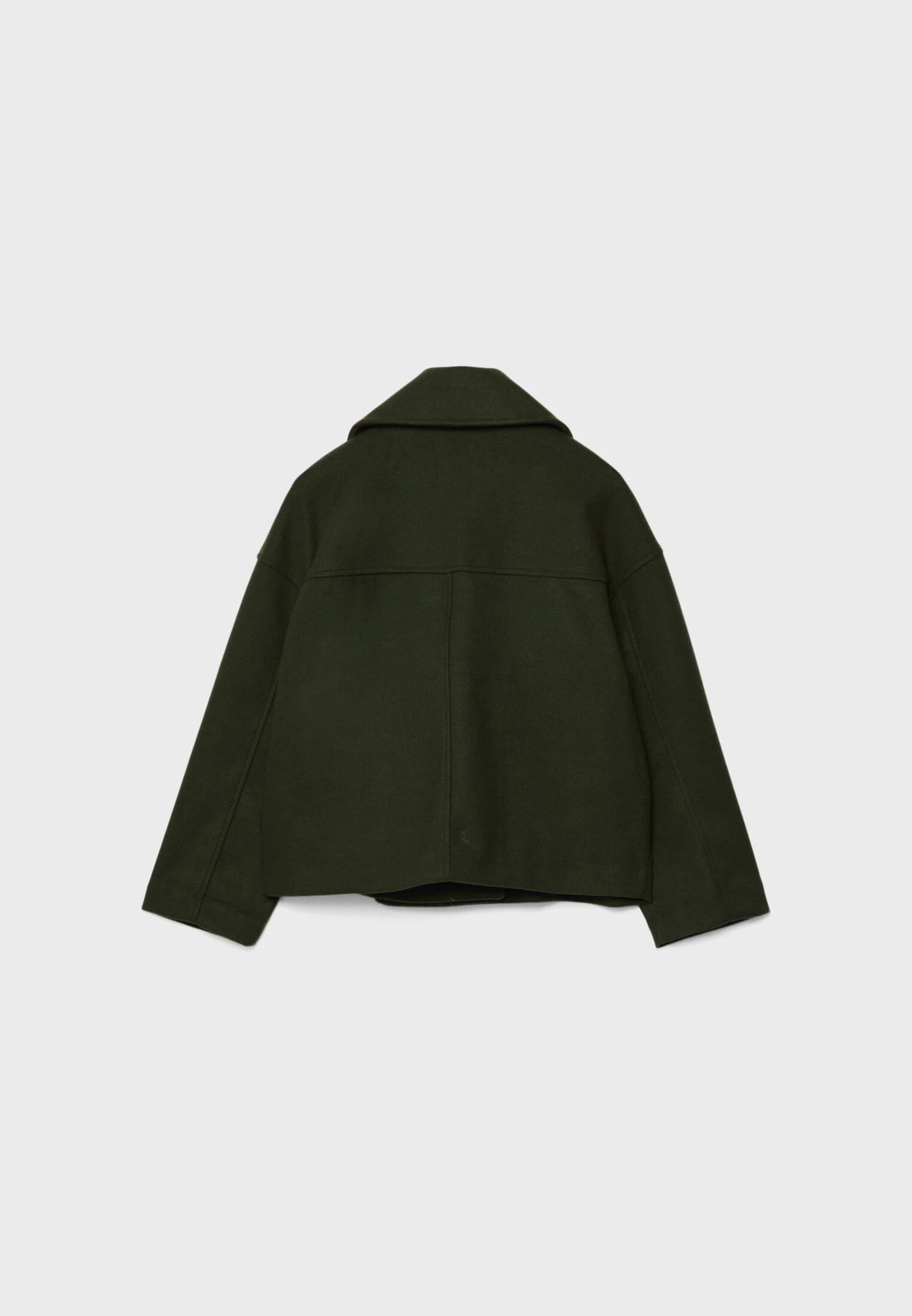 Wolljacke – Kurzer, doppelreihiger Woll-Trenchcoat für Damen