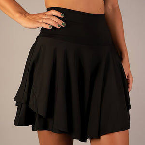 Sportrock Damen mit Innenshorts | High Waist Tennisrock Skort