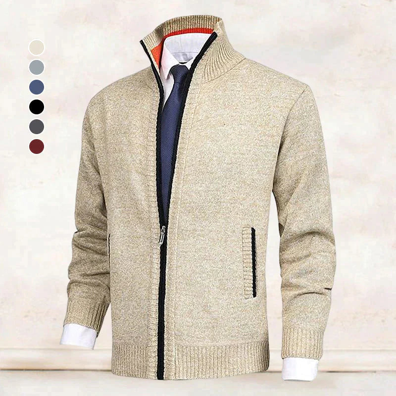 Strickjacke mit Reißverschluss - Warm - Strickwaren - Strickjacke - Strickjacke für Männer