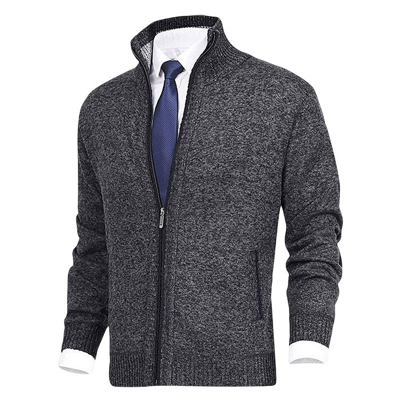 Strickjacke mit Reißverschluss - Warm - Strickwaren - Strickjacke - Strickjacke für Männer