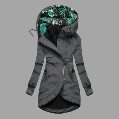 Winter Parka - Winddichte, mittellange Kapuzenjacke mit Reißverschluss für Frauen