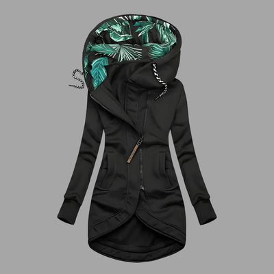 Winter Parka - Winddichte, mittellange Kapuzenjacke mit Reißverschluss für Frauen