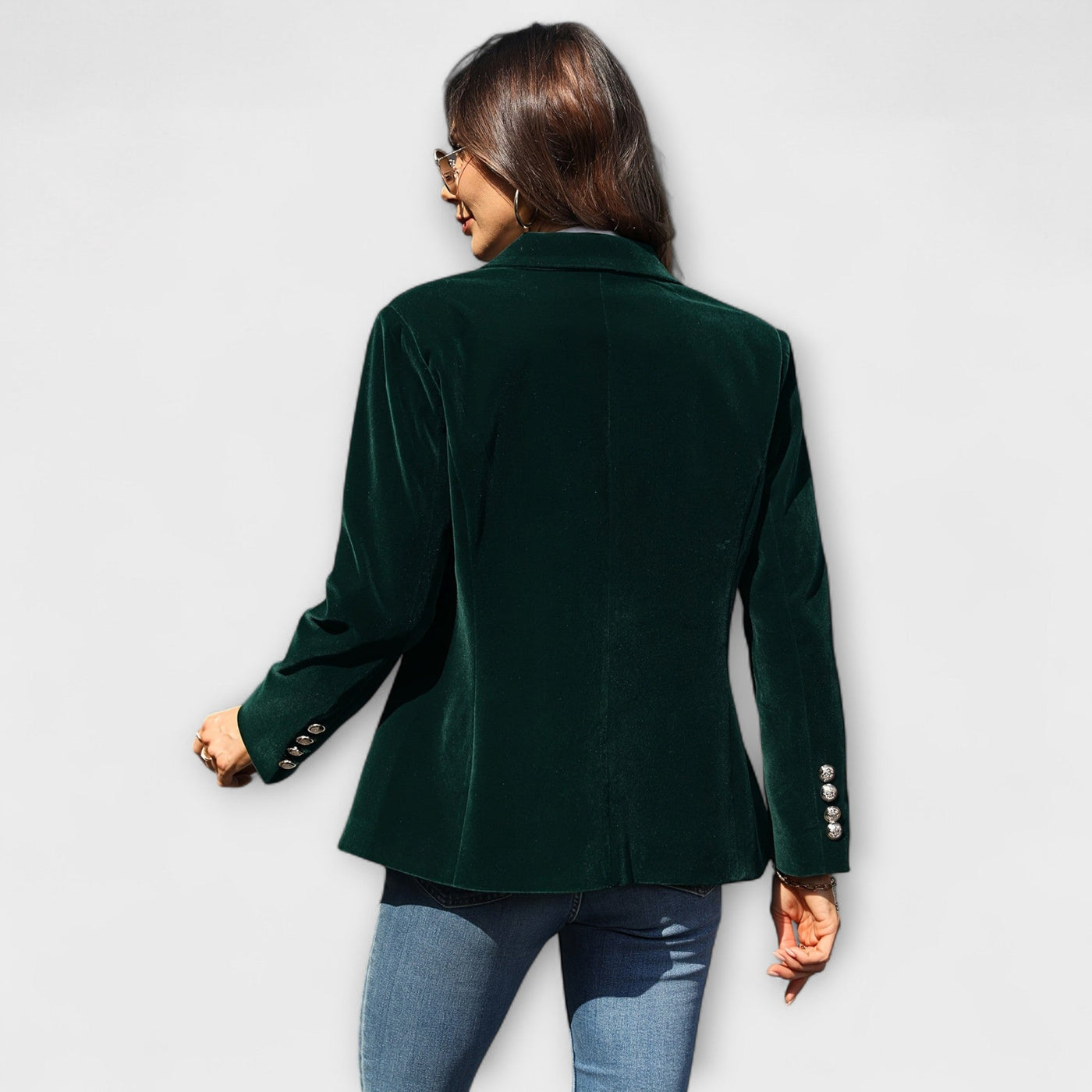 Samtblazer | Stilvoll | Einreihig | Winterblazer | Damenblazer