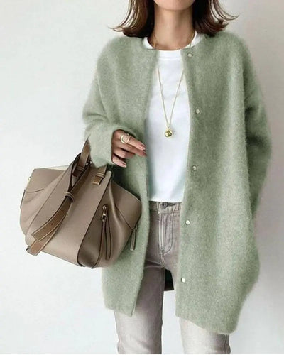 Damenmantel | Übergröße | Strick | Lange Strickjacke | Damenstrickwaren