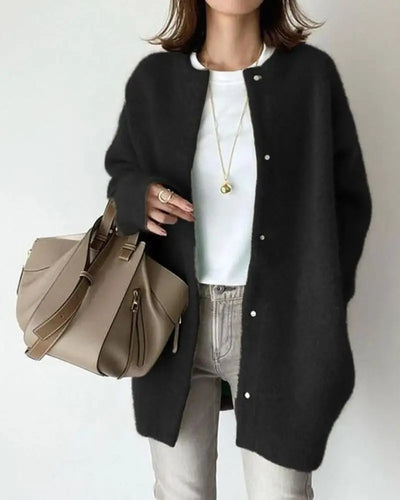 Damenmantel | Übergröße | Strick | Lange Strickjacke | Damenstrickwaren