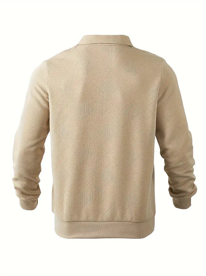 Sweatshirt mit Viertelreißverschluss | Mit Kragen | Normaler Reißverschluss | Herren-Pullover mit halbem Reißverschluss | Herrenbekleidung