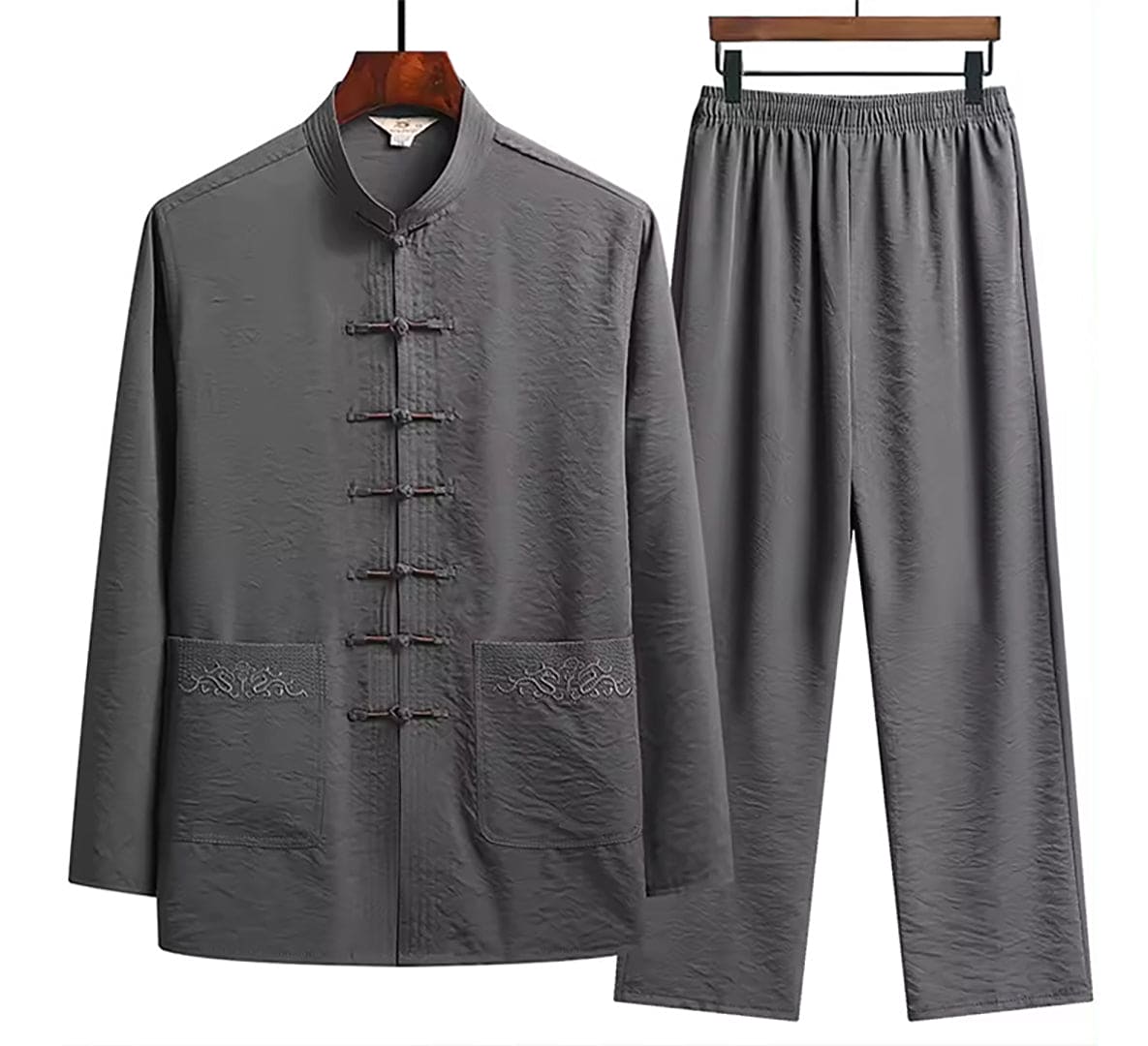 Co-Ord Set - Damen Eastern Langarm Leinen Zweiteiliges Set