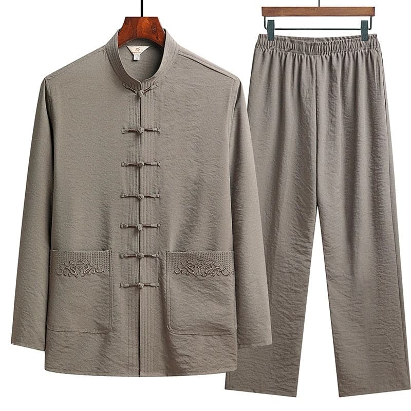 Co-Ord Set - Damen Eastern Langarm Leinen Zweiteiliges Set