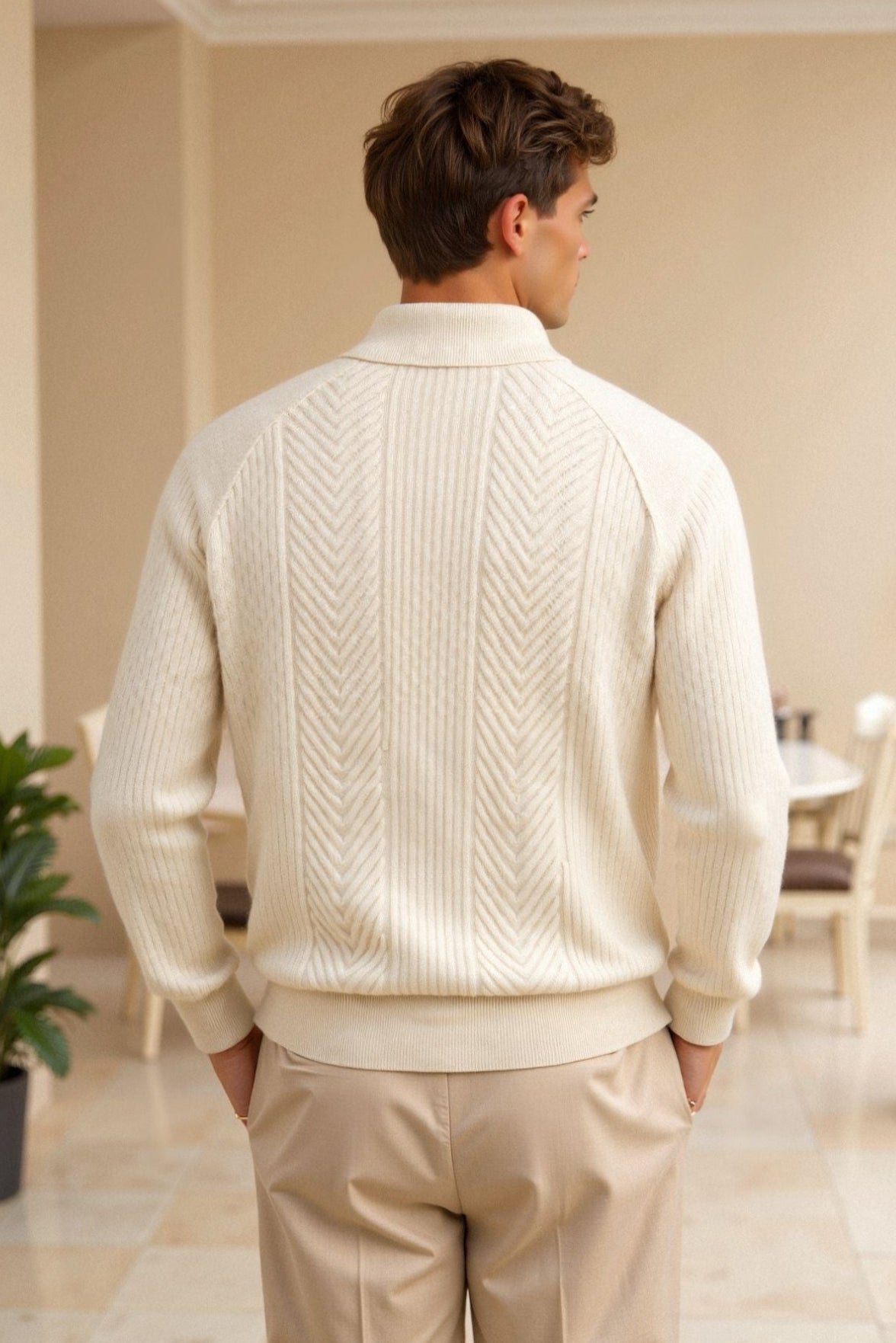 Strickpullover – mit Kragen – Pullover – Polo-Pullover – Herrenpullover
