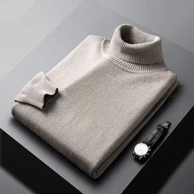 Rollkragenpullover – hochgeschlossen – schmale Passform – Strickpullover – Herrenstrickwaren