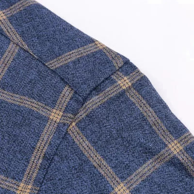 Kariertes Hemd - Langarm - Button-Up - Kleidungshemd - Herrenhemden