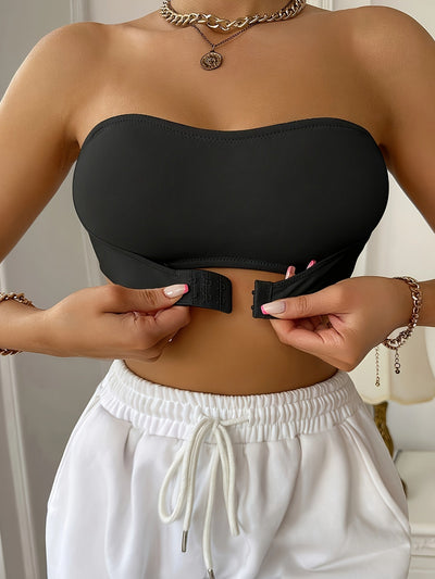 Trägerloser BH | Nicht gepolstert | Frontverschluss | Bandeau-BH | BH mit Frontbefestigung