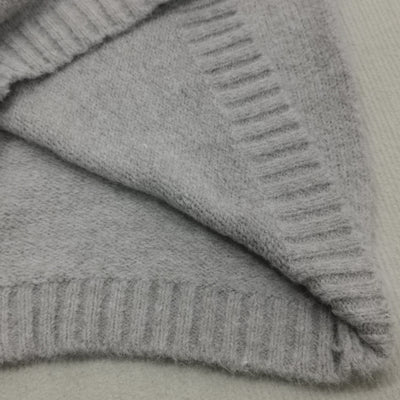 Übergroßer Pullover - Hellgrauer Damen Pullover in lockerer Passform aus grobem Strick
