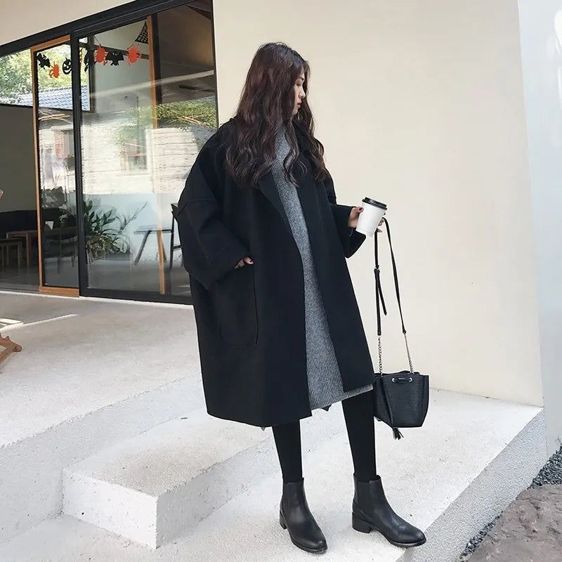 Trenchcoatigan – aus Wolle – Oversized – Trenchcoat – Damen-Coatigan