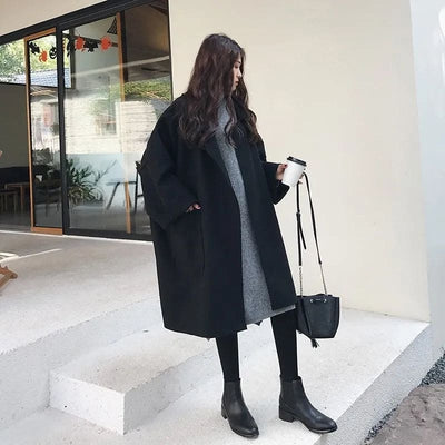 Trenchcoatigan – aus Wolle – Oversized – Trenchcoat – Damen-Coatigan