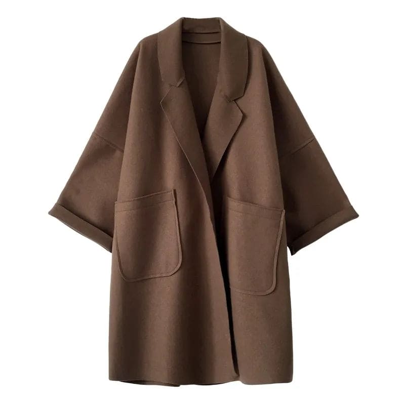 Trenchcoatigan – aus Wolle – Oversized – Trenchcoat – Damen-Coatigan