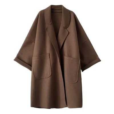 Trenchcoatigan – aus Wolle – Oversized – Trenchcoat – Damen-Coatigan