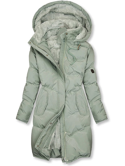 Pufferjacke | Mit Kapuze | Lang | Steppjacke | Winterjacke für Damen