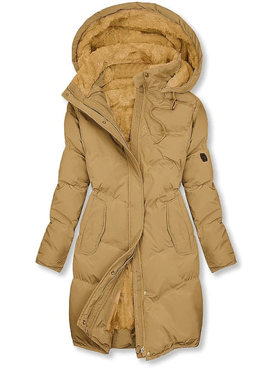 Pufferjacke | Mit Kapuze | Lang | Steppjacke | Winterjacke für Damen